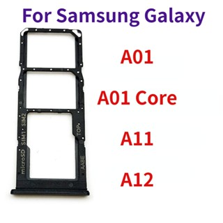 ใหม่ ของแท้ 100% ถาดใส่ซิมการ์ดคู่ สําหรับ Samsung Galaxy A01 Core A11 A12