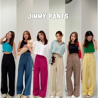 Jimmy pants กางเกงเอวสูงขากระบอกใหญ่ (nita.bkk)