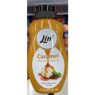 ลินท็อปปิ้งกลิ่นคาราเมล 450มล Lin Caramel Topping 450ml