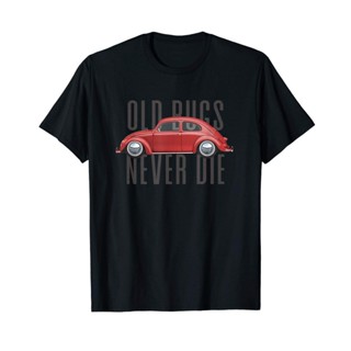 [COD] [พร้อมส่ง] เสื้อยืดผ้าฝ้าย 100% พิมพ์ลายรถบักกี้ แมลง Never Die Buggy Beetle สไตล์วินเทจ โอเวอร์ไซซ์ ไซซ์ XS