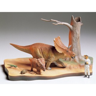 [ชุดโมเดลสเกลประกอบเอง] TAMIYA 60101 1/35 Chasmosaurus Diorama Set โมเดลทามิย่าแท้ model