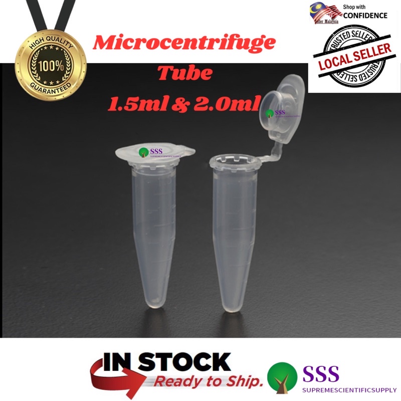 Microcentrifuge Tube PP Conical Bottom ,สําเร็จการศึกษา (500ชิ้น/แพ็ค)