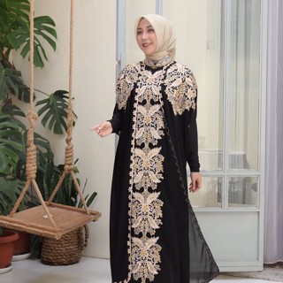 Nadyya ABAYA (ฟรีกระดุมข้อมือ ผ้าโพกหัว) // ปาร์ตี้ KAFTAN
