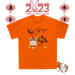 [S-5XL]ผ้าฝ้าย 100% **READY STOCK**CHINESE NEW YEAR 新年衣 Printed Graphic Short Sleeves T-Shirt Unisex Fashion/Oversize/Co