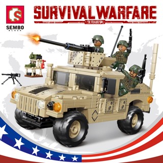 ProudNada Toys ตัวต่อ รถหุ้มเกราะ รถฮัมวี่ ทหาร S SEMBO BLOCK SURVIVAL WARFARE M1114 497 PCS 207121