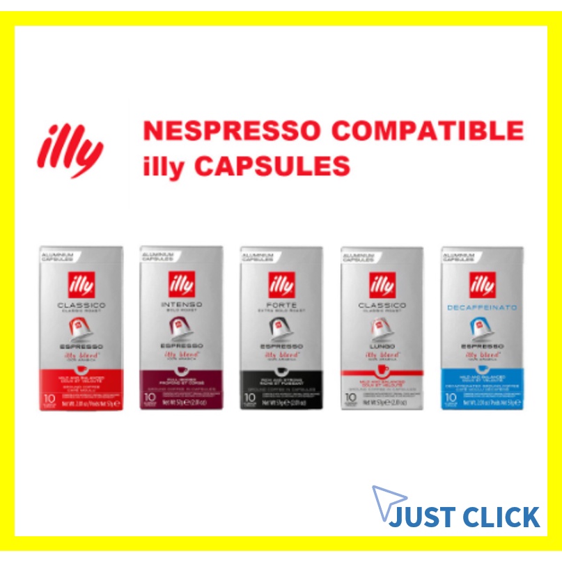 illy Nespresso Coffee Capsules 5 Flavors / CLASSICO INTENSO FORTE CLASSICO LUNGO DECAFFEINATO #illy