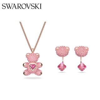 [ของแท้ พร้อมส่ง] Swarovski Swarovski สร้อยคอ จี้คริสตัล สีแดง ของขวัญวันเกิด