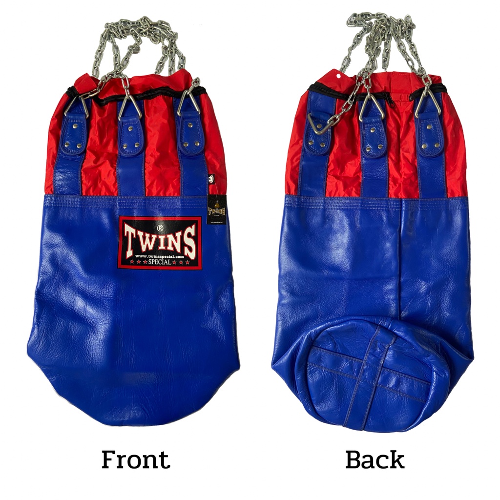 Twins Heavy Bag HBNL (S,M,L) Blue Genuine leather (Un-filled) กระสอบทรายทวินส์ สเปเชียล หนังแท้ น้ำเ