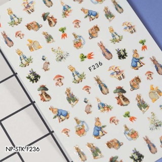 Nail Sticker สติ๊กเกอร์ติดเล็บ Cartoon&amp;Cute F236