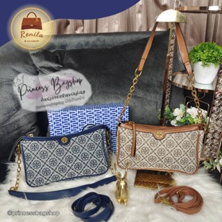 กระเป๋าทอรี่ T Monogram Jacquard Studio Bag10นิ้ว (อุปกรณ์ครบกล่อง)