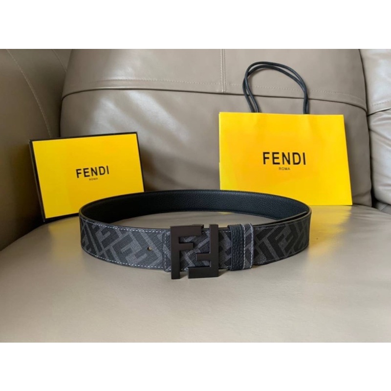 เข็มขัดแบรนด์เนมพร้อมส่ง New Fendi Leather belt 3.5 พร้อมส่ง