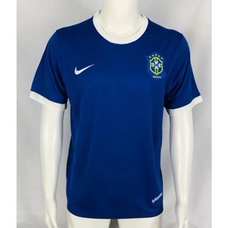 เสื้อกีฬาแขนสั้น ลายทีมชาติฟุตบอล Brazil away 06 Brazil AAA สไตล์วินเทจ ไซซ์ S-XXL