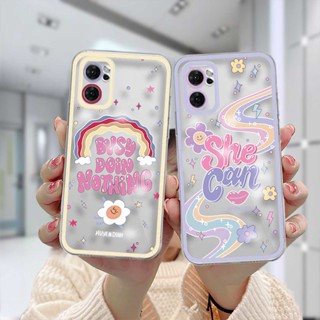 เคสโทรศัพท์มือถือ TPU กันฝุ่น ขอบหยัก ลายสายรุ้งน่ารัก สําหรับ OPPO A96 A76 A16 A15 A57 A54 A5S A3S A95 A55 A7 A5 A9 A31 A53 A33 2020 A77S A12 A1K A16E A16K A54S Reno 7 5 4 6 8 5F 5K 4F 4 5 06 Lite A74 A15S A52 A11K A92 A35 A11 A16S A77 A57S A57E