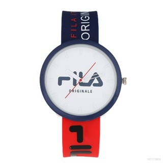 นาฬิกาข้อมือ FILA สายซิลิโคน สีฟ้า สีแดง สไตล์เกาหลี คลาสสิก เหมาะกับของขวัญ แฟชั่นคู่รัก สําหรับผู้ชาย และผู้หญิง