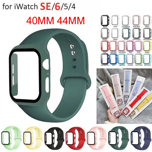 สายนาฬิกาข้อมือ ซิลิโคน พร้อมสายคล้อง สําหรับ Apple watch 6 band 44 มม. iwatch series 6 5 4 SE
