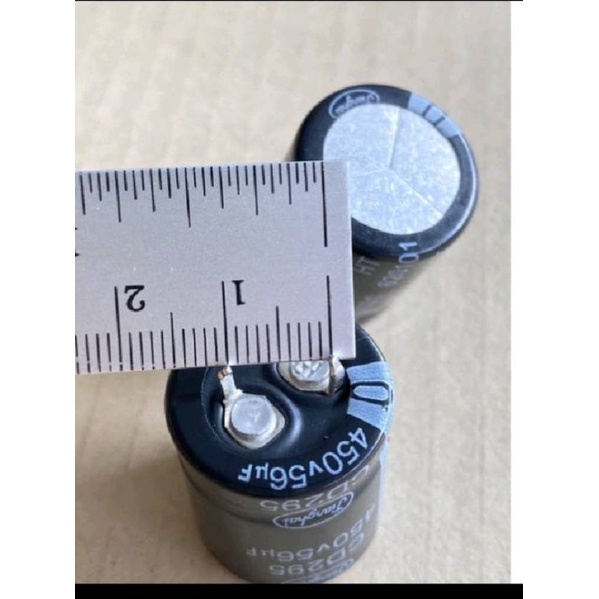 (แพ็ค1ตัว) C 56UF 450V คาปาซิเตอร์ 56UF 450VDC ขาเขี้ยว ขนาด22x25mm C56UF450V C 56UF450V C56UF 450V 