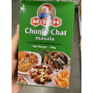 Chunky Chat Masala Spice Blend For Salads &amp; Savouries ( MDH ) 100 G. เครื่องเทศรวม ( ตรา เอ็มดีเอช ) จันกี้ จาด มาซาลา