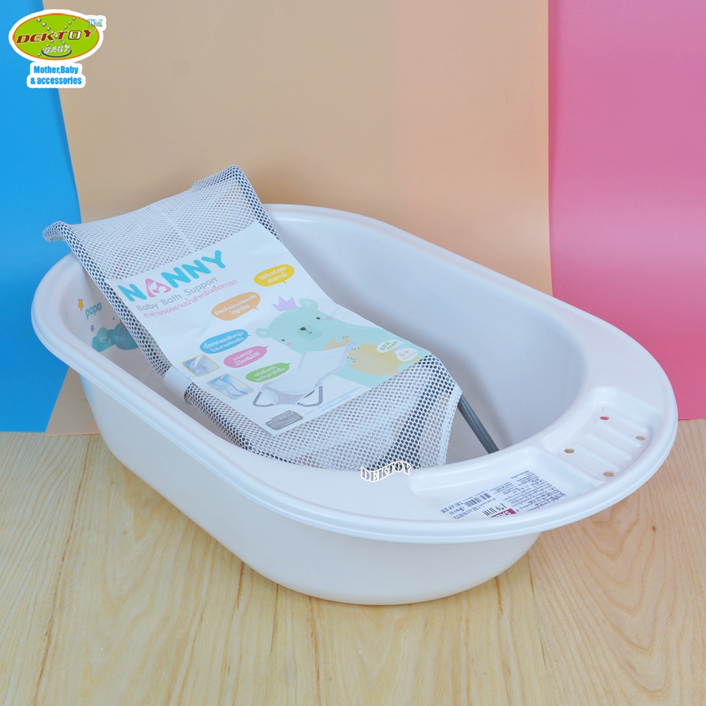 Fin Babiesplus อ่างอาบน้ำเด็ก พลาสติกหนาแข็งแรง สีพาสเทล A11 - รูปที่ 5