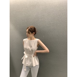 🇰🇷 พรี Aubezest Hustle Back V Wrap Blouse