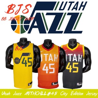 เสื้อกีฬาบาสเก็ตบอล ทีม Utah Jazz NO.45MITHCHLL City Edition