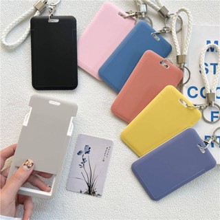 Ins สไตล์ ID เคส มาการอง สีพื้น ป้ายชื่อ ผู้ถือบัตรรถบัส เคสป้องกัน นักเรียน อาหาร การ์ด มหาวิทยาลัย การเข้าถึง การควบคุม ID ประตู การ์ด พวงกุญแจ