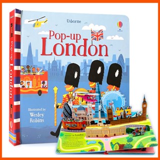 Usborne Pop Up London 3D Flip Flap หนังสือภาพภาษาอังกฤษ สําหรับเด็ก ของขวัญคริสต์มาส ของเล่นเพื่อการศึกษาในช่วงต้น