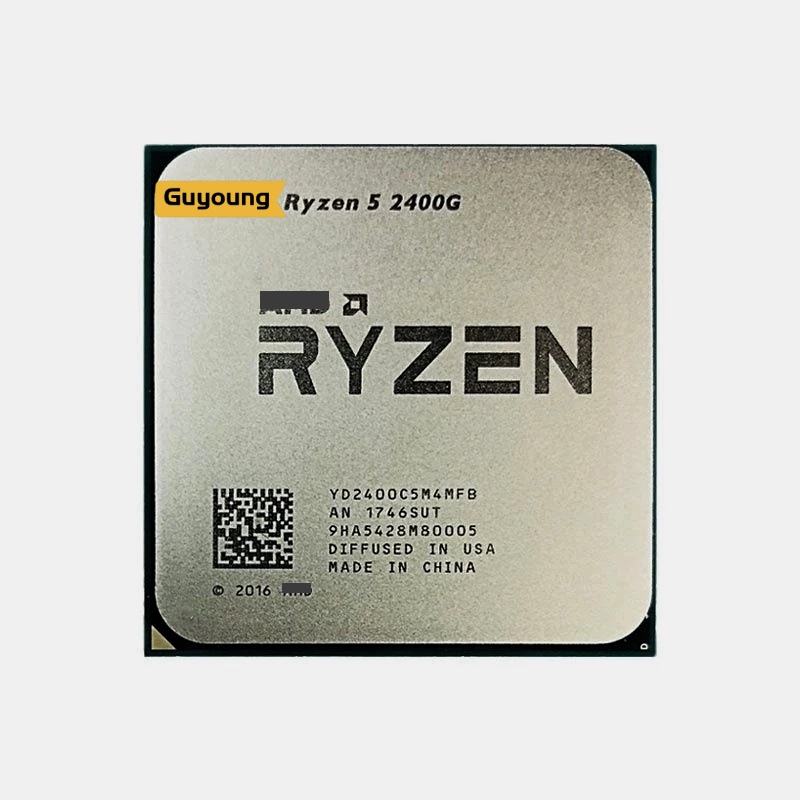 โปรเซสเซอร์ CPU Ryzen 5 2400G R5 2400G 3.6 GHz ใช้สำหรับเล่นเกม Zen 0.014 Quad-Core Eight-Thread 65W