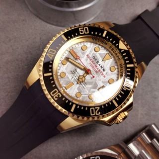 นาฬิกา OceanX SMS1002M (รุ่นหน้าปัทม์หินอุกกาบาต กับตัวเรือน Yellowgold PVD)