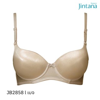 Jintana เสื้อชั้นใน (เสริมโครง) รุ่น Basic Bra รหัส JB2858 สีเบจ