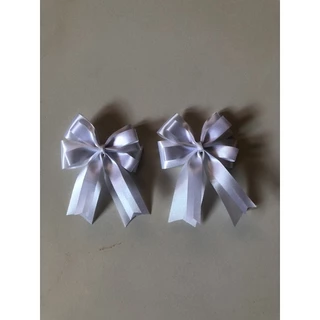 (บฉ001)โบว์นักเรียน 2 ชั้น กิ๊บติดโบว์ โบว์ปักผม (2 ชิ้น)