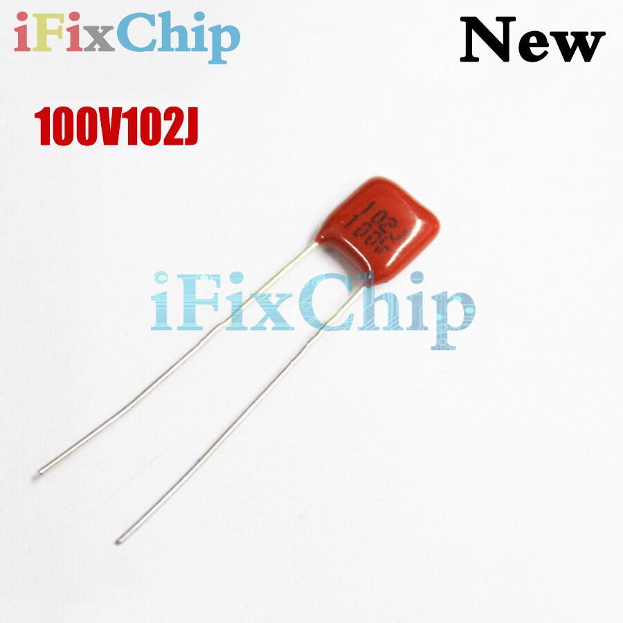 50PCS 100V102J 0.001UF 1NF 100V 102J Pitch 5 มม.CBB ตัวเก็บประจุฟิล์มโพรพิลีน