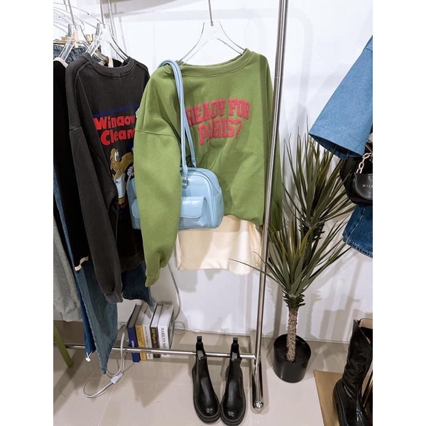 MEYOU STUDIO - เสื้อสเวตเตอร์ งาน1986 สีเขียว