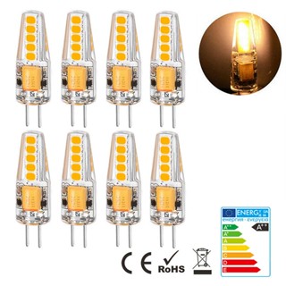 ขายดี ฐานหลอดไฟ G4 LED COB AC DC 12V 3W 2835 10 ดวง สีขาวอบอุ่น 10 ชิ้น