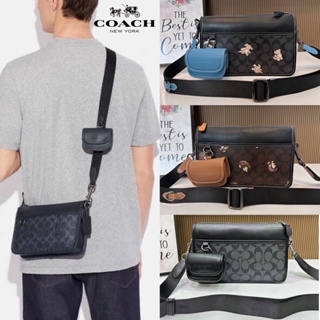 Coach Heritage Convertible Crossbody In Signature Canvas With Creature Print