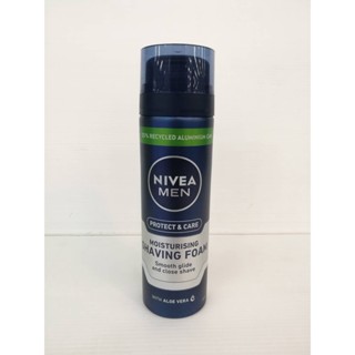 NIVEA MEN PROTECT &amp; CARE SHAVING FOAM (200 ML.) นีเวีย เมน โพรเทค แอนด์ แคร์ เชฟ วิ่ง โฟม