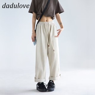 DaDulove💕 New Korean Style Fashion Casual Sports Pants High Waist Loose Straight Leg Pants Plus Size Ladies