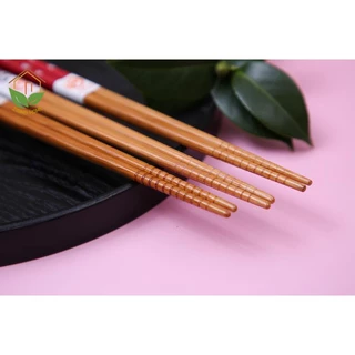 Zigma home - ตะเกียบ ตะเกียบไม้ ตะเกียบไม้ไผ่ ยาว 23 เซนติเมตร 5 คู่/แพ็ค ใช้ซ้ำได้ ตะเกียบไม้ไผ่อย่างดี คืบง่าย ไม่ลื่น