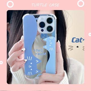 [พร้อมส่ง] เคสป้องกันโทรศัพท์มือถือซิลิโคน ลายการ์ตูน มีกระจก สําหรับ Apple iPhone 14 13 12 11 PROMAX XS XR XSMAX SE2020 6 7 8PLUS MINI