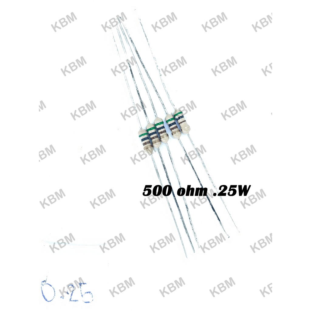 Resistor ตัวต้านทาน 500ohm 0.25W 0.5W 1W  2W 5W 0.1% 1% 5%