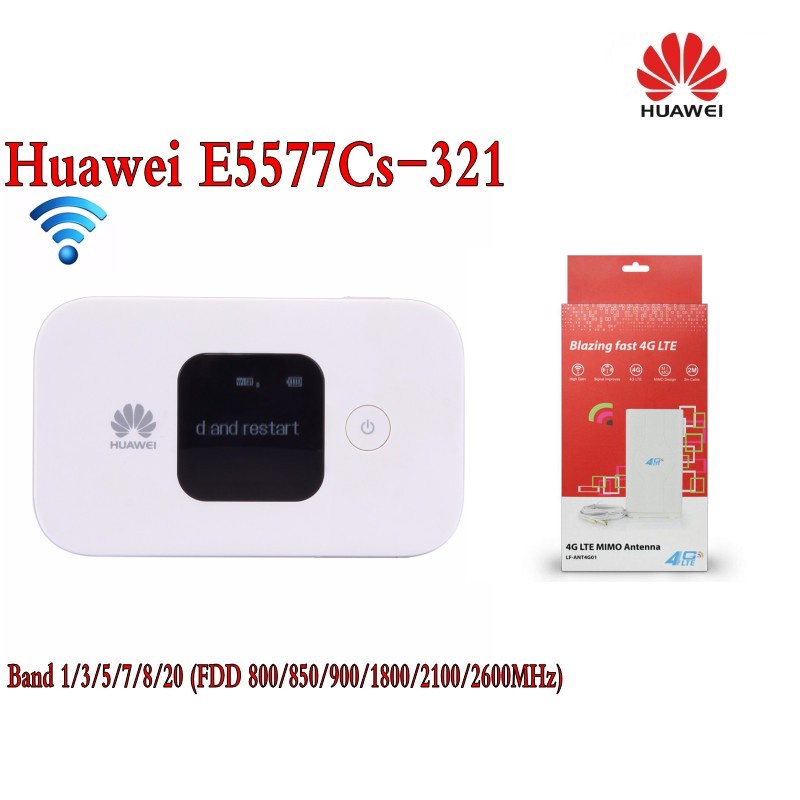 ปลดล็อก Huawei E5577 4G Mobile Hotspot Wireless Router E5577Cs-321 Wifi Pocket Plus 4G 49DBI เสาอากาศ TS9