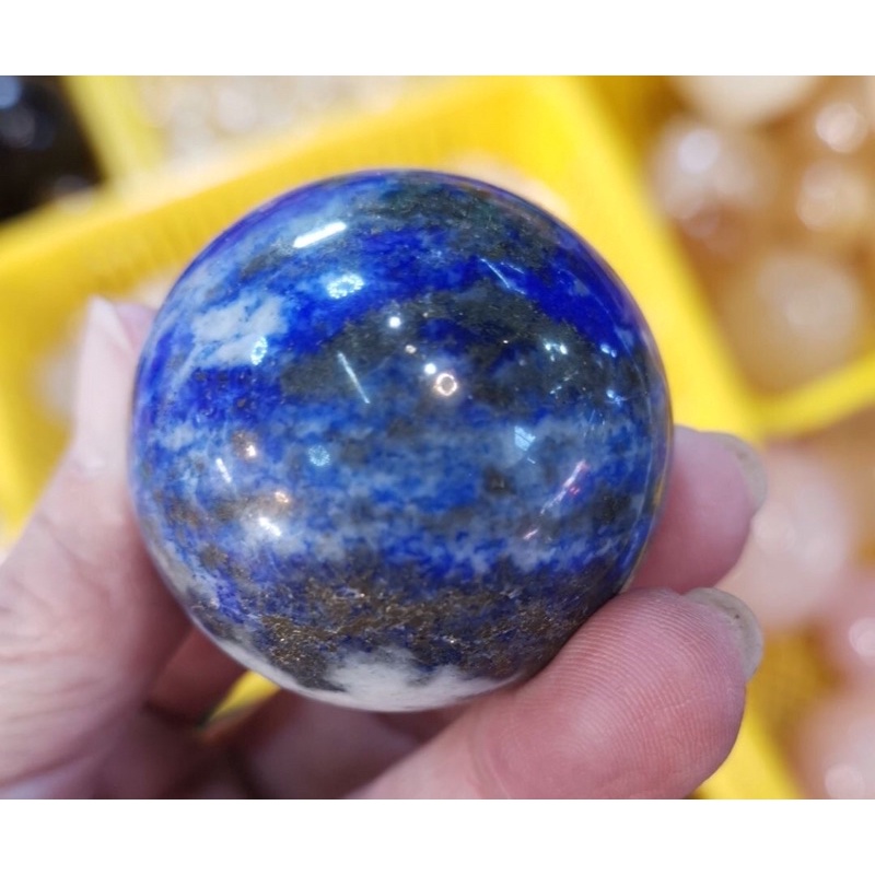 ✨LAPIS LAZULI ลาพิสลาซูลรี่กลม 4cm,5cm แร่ธรรมชาติ หินแท้หินแห่งพลังอำนาจค้าขาย ฮวงจุ้ย เหมาะกับทุกราศี - รูปที่ 2