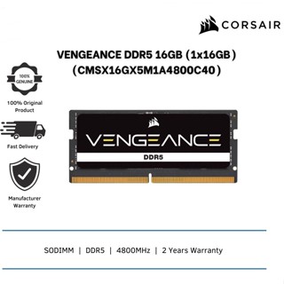 16GB (16GBx1) DDR5 4800MHz RAM NOTEBOOK (แรมโน้ตบุ๊ค) CORSAIR VENGEANCE (CMSX16GX5M1A4800C40)