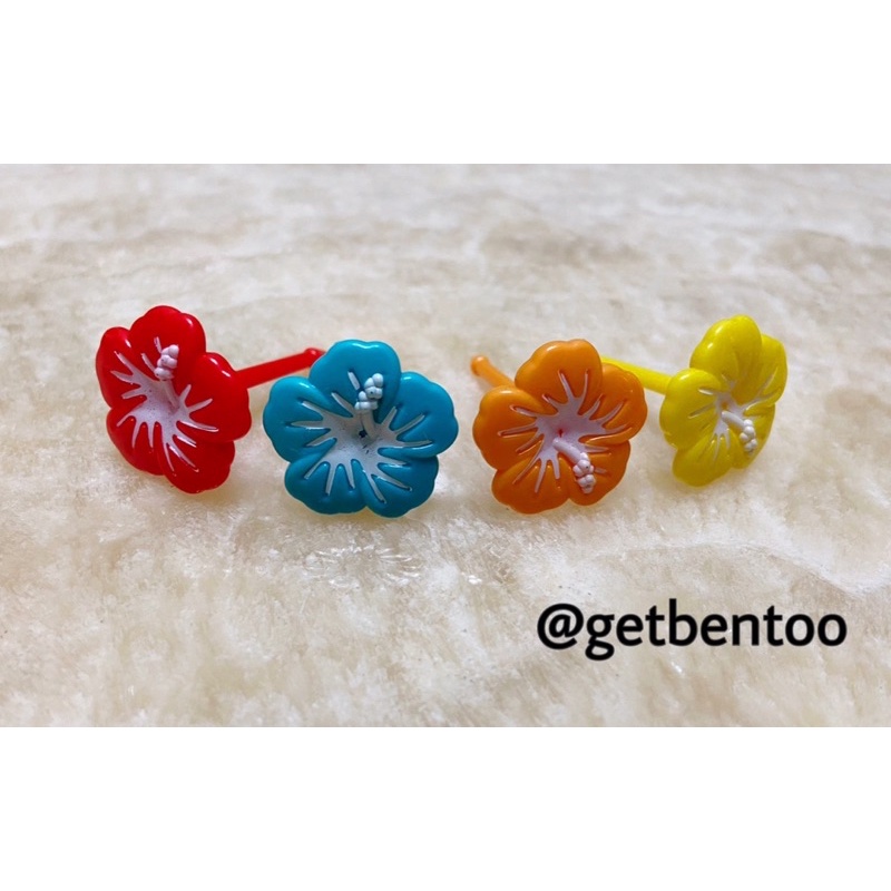 Hibiscus Food Picks Bento Flower Hibiscu