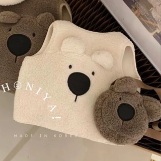 [Babycat] พร้อมส่ง เสื้อกั๊ก ผ้าขนแกะ สไตล์เกาหลี ญี่ปุ่น แฟชั่นฤดูใบไม้ร่วง ฤดูหนาว สําหรับเด็กผู้ชาย ผู้หญิง