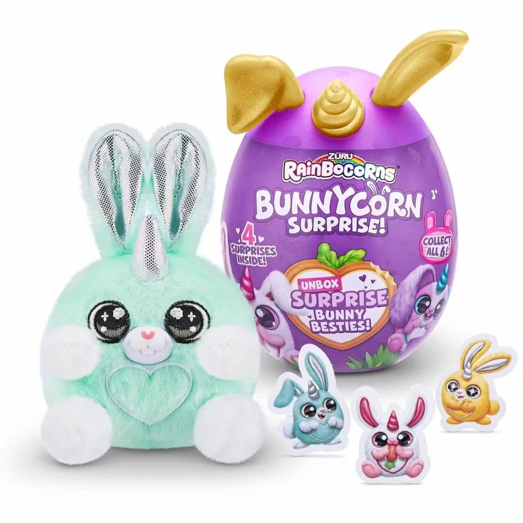Magic Egg Cute Bunny Family Plush Doll Kinder Joy Surprise Egg Toy Girl Blind Box