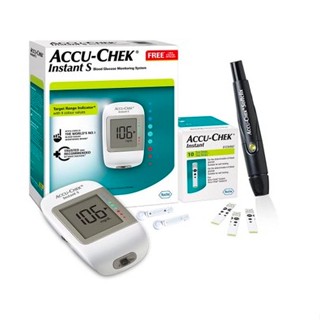 Accu-Chek Instant S Set แอคคิว-เช็ค อินสแตนท์ S ครื่องวัดน้ำตาลในเลือด แบบไร้สายและอุปกรณ์