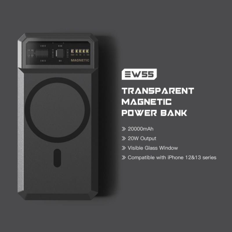 Orsen EW55 By eloop Magnetic Wireless Power Bank 20,000 mAh