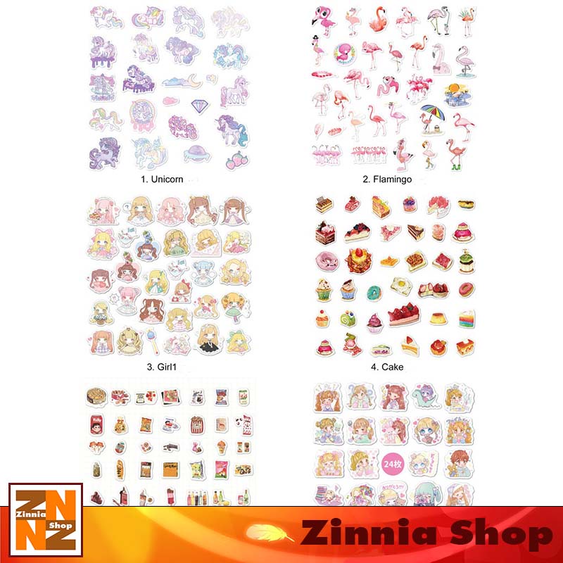 สติกเกอร์ไดคัท ลายน่ารัก จำนวน 23-40 ชิ้น แล้วแต่ลาย