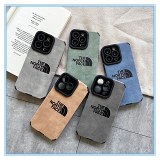 The North Face เคสไอโฟน11 เคส iPhone XR เคสไอโฟน 13 Pro MAX 12 Pro เคส 11 Pro MAX โทรศัพท์มือถือ หนังนิ่ม ผิวด้าน กันกระแทก สําหรับ เคส Apple iPhone 14 Pro Max XS MAX 7 Plus  เคสไอโฟน14 promax