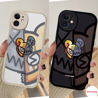 เคสสำหรับ VIVO Y16 Y22 Y22S Y55 Y75 Y33S Y21S Y21A Y21 Y33T Y21T Y53S Y51 Y51A Y31 Y20 Y20i Y12S Y12A Y20s G Y15S Y15A Y30 Y50 Y30i รูปไข่ Big Eye Soft เคสโทรศัพท์ Motif Malposition Bear